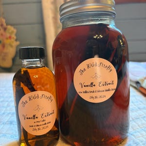 Homemade Vanilla Extract made from Grade B Tahitian Vanilla Beans
