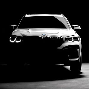 Minimalist BMW Wall Art – Black & White Car Poster | Perfect for Car Enthusiasts
