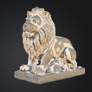 Lion Figurine STL File – Powerful Animal Statue 3D Print Model – Decorative Wildlife Sculpture