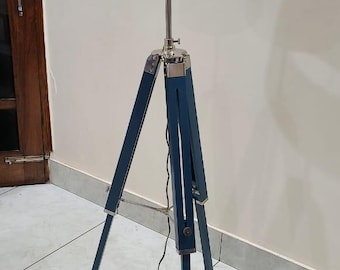 Adjustable Wood Tripod Floor Lamp: Modern Home Lighting