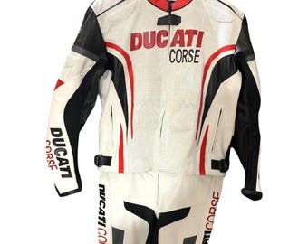 Classic Motorcycle Racing Leather Suit: Cowhide Biker Gear