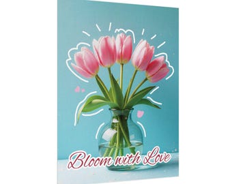 Floral Tulip Rolled Poster: Vibrant Spring Home Decor Wall Art