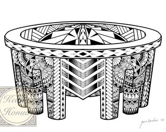 Tanoa samoana/tazón de kava polinesio