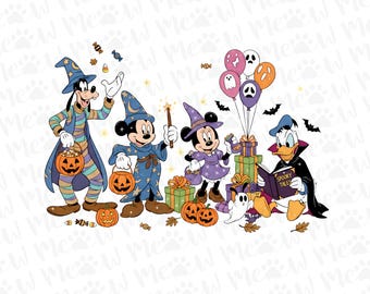 Disney Halloween Micky PNG, Halloween-Geist Png, Spooky Vibes Png, Süßes oder Saures Png, Herbst Png Design, Halloween Shirt Png, digitaler Download
