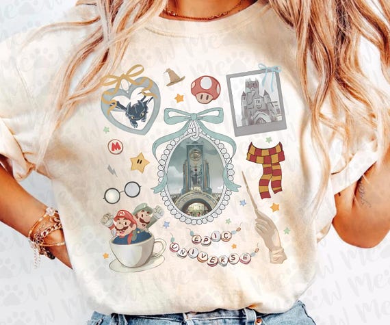 Retro Epic Universe Shirt 2025 Family Park Trip Png Orlando Theme Park Png Mario Stitch Castle Wizard Coquette Disney Epic Vacation Png