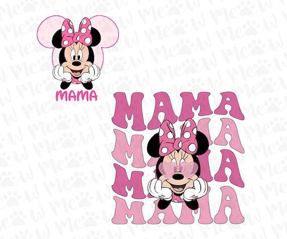 Disney Mama Png, Minnie Disney Mom Png, Minnie Mama Png, Disney Mommy Birthday Png, Disney Family Trip Png,Minnie Mama and Baby Png