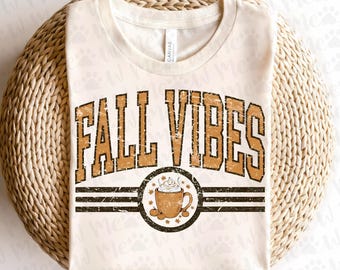 Retro Fall Vibes PNG, Pumpkin Season Png, Varsity Design, Sublimation Design, Fall Sublimation, Pumpkin Png, Retro Fall Png, Digital Png