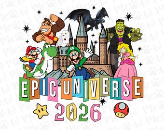 Descarga digital PNG de Vintage Retro Epic Universe Studios, Orlando Universe 2026 PNG, Camisetas a juego de la familia Universe, Universe 2026 PNG