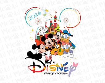 Disneyland Trip 2026 PNG, Disneyworld 2026, Minnie Mickey Mouse Png, Family Matching, Disneyland Castle Family Trip 2026, Digital Download