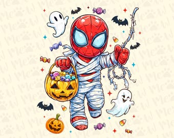 Disney Spider Halloween Png,Kids Halloween Sublimation Design,Halloween Superhero Png,Boy Halloween Png,Trick Or Treat Png,Spooky Season Png