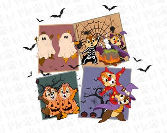 チップとデールのハロウィーン PNG、ディズニーアニメ（デジタル