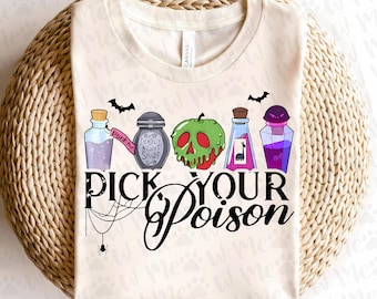 Pick Your Poison Png,Disney Family Png, Disney Villain Png, Halloween Png, Disney Witch Png, Witch Halloween Gift Png