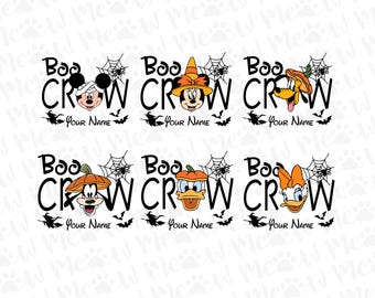 Personalized Mickey And Friends Boo Crew PNG, Boo Crew Pumpkin Png, Mickey's Not So Scary Halloween Png, Spooky Season Png, Digital Download