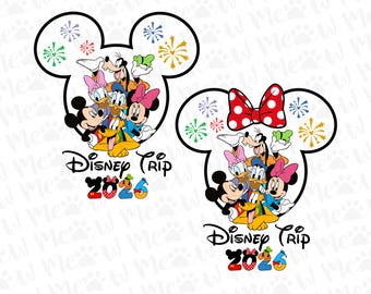 Family Trip to Disneyworld PNG Designs, Matching Mickey and His Friends Disney Family Vacation 2026 Png, PNG Digital Download
