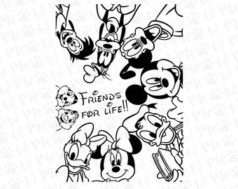 Mickey and Friends Svg Png ,Family Vacation Svg Png Dxf Instant Download Printable Design Svg For Cricut Cutting File Vinyl Cut File