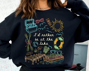 Prefiero estar en el lago PNG, diseño de camiseta de verano para lago, sublimación moderna para mujeres al aire libre, descarga digital para paseos en bote y flotación, río PNG