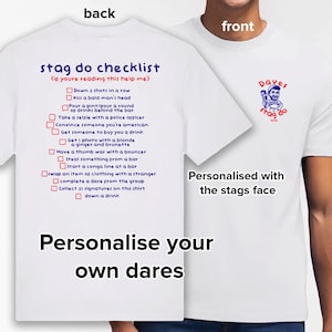 Hirsch wagt T-Shirt. Personalisierte Gesicht Cartoon fügen Sie Ihre eigenen wagen lustigen Humor Personalisieren Junggesellenabschied Junggesellenabschied Lustiger Junggesellenabschied T-Shirt