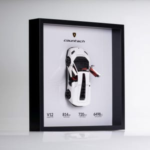 Lamborghini Countach LPI 800-4 1:24 | Framed Collectible Model Car | Limited Edition Supercar Wall Art | Gift for Lamborghini Fans