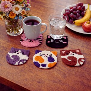 DIY Punch Needle Coaster Kit: 6-Piece Embroidery Starter Set image 5