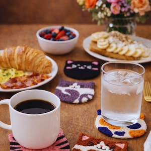 DIY Punch Needle Coaster Kit: 6-Piece Embroidery Starter Set image 2