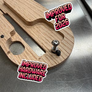 Plaquette zéro en bois dur pour scies à table Harvey Alpha, gravure laser gratuite