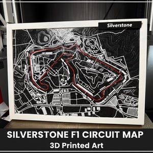 Silverstone F1 Streckenkarte | Gedrucktes 3D-Modell