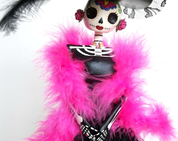 Calavera Garbancera. Paper Mache Catrina Doll. Elegant Catrina. Etsy