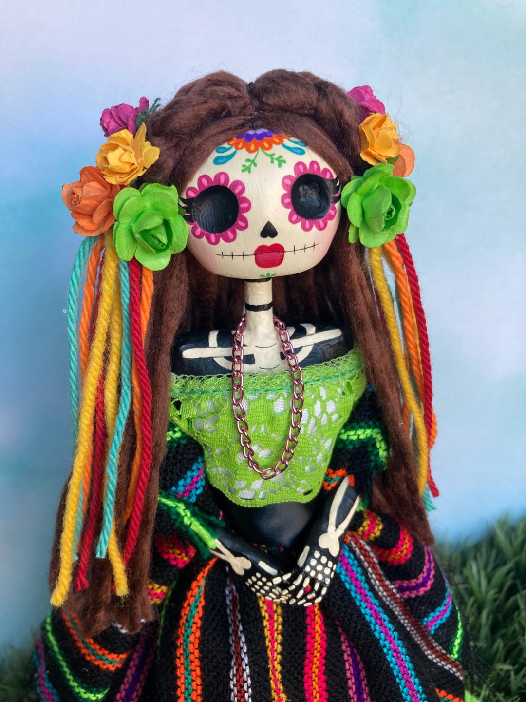 Paper Mache Catrina Doll - Etsy