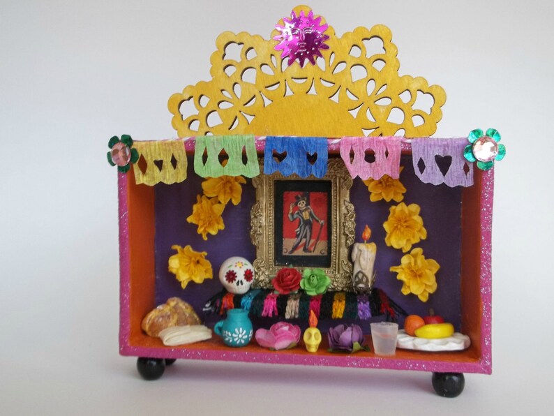 Altar de Dia de Los Muertos. Día de la muertos mini caja de la Etsy