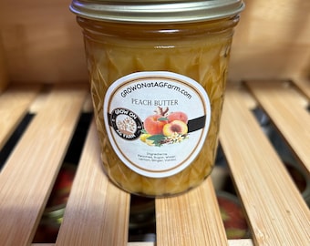 Peach Butter | Half Pint jar | Creamy smooth | Homemade by individuals with Special Needs