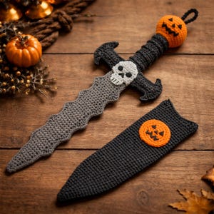 Wzór na szydełkowy sztylet: pluszowa broń amigurumi (samouczek w formacie PDF)