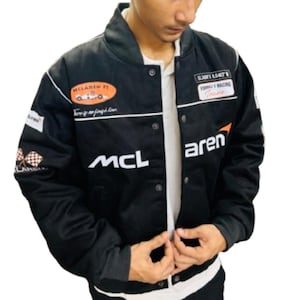 McLaren Racing Varsity Jacket: F1 Team Embroidered Bomber