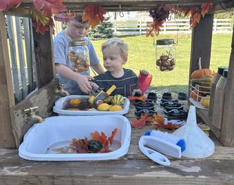THE OG - Black Mud Kitchen Oven Burners and Knobs, PLA Pretend Play Parts