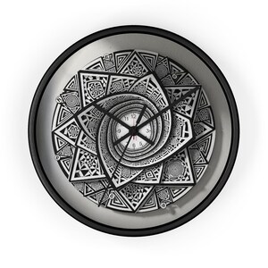 Mandala Wall Clock: Boho Home Decor, Silent Metal Mechanism