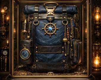 Patrón PDF para mochila de cuero / Plantilla de costura para bolso de explorador náutico