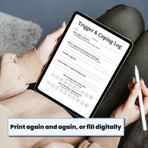 Panic Attack Tracker Printable: Coping, Triggers & Calming Log (PDF) image 3