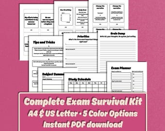 Kit complet de préparation à l'examen de survie : réduisez le stress et l'anxiété liés à l'examen (téléchargement PDF instantané)