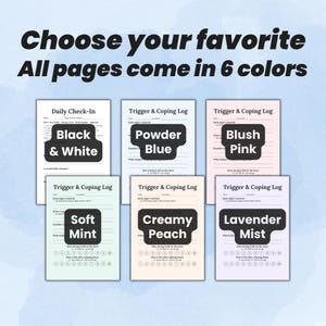 Panic Attack Tracker Printable: Coping, Triggers & Calming Log (PDF) image 9