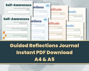 Ensemble de journal guidé : 40 réflexions rapides pour la gratitude, les émotions, les objectifs et la conscience de soi