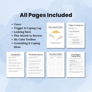 Panic Attack Tracker Printable: Coping, Triggers & Calming Log (PDF) image 7