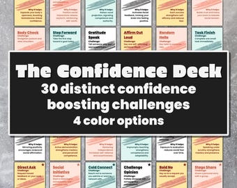 Cartes de défi de confiance : 30 invites quotidiennes d'état d'esprit scientifiquement fondées (imprimables)