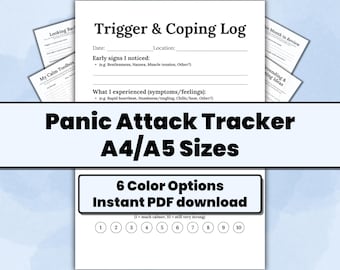 Suivi des attaques de panique à imprimer : adaptation, déclencheurs et journal d'apaisement (PDF)