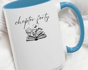 Personalized 40th Birthday Mug For Her: Chapter Forty Custom Name Mug, 11oz, 15oz