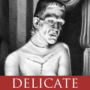 Frankenstein Woman Art Print: Gothic Horror Dark Academia Wall Decor