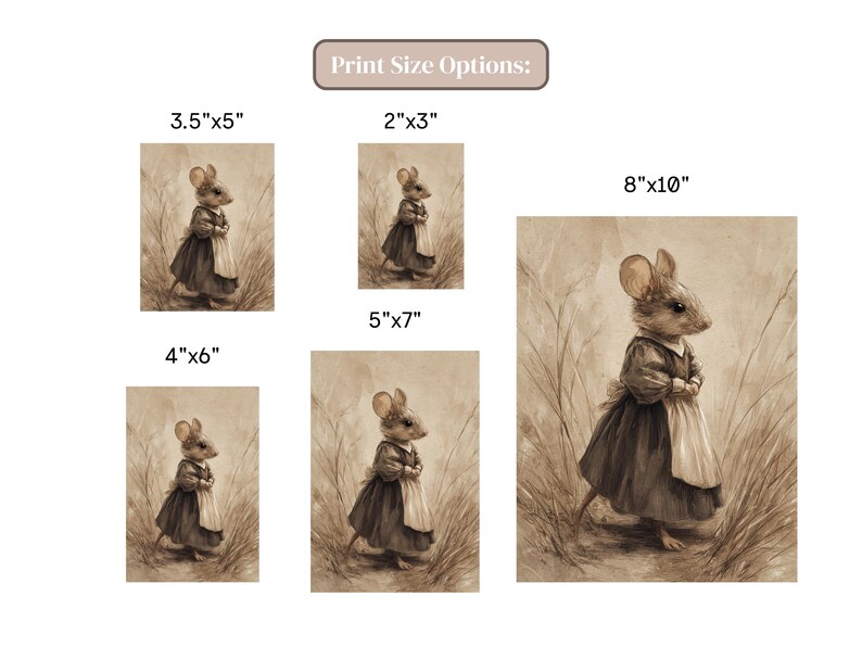 Colonial Mouse Art Print | Vintage Animal Portrait | Anthropomorphic ...