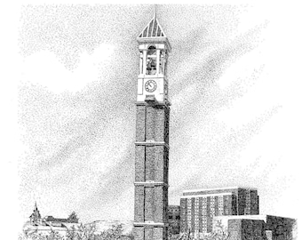 Bell Tower, Purdue University, West Lafayette, Indiana, Fine Art Print