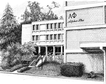 Butler University Indiana Fine Art Print Indianapolis Alpha Phi Sorority House