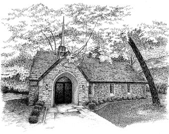 Beck Chapel at Indiana University, Bloomington, Indiana, Fine Art Print
