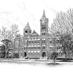 Auburn Universiteit, William J Samford Hall, Fine Art print