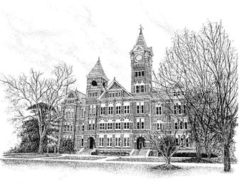 Samford Hall Is A Structure On The Campus Of Auburn University In Auburn 2010 Alabama Framed Print: William J